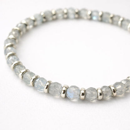 Silver Plated Stretch Bracelet with Gemstones - image 18