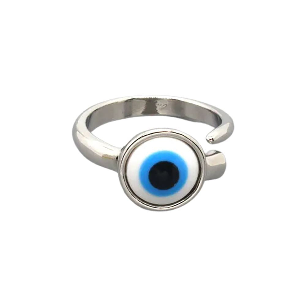 Evil Eye Ring, Silver