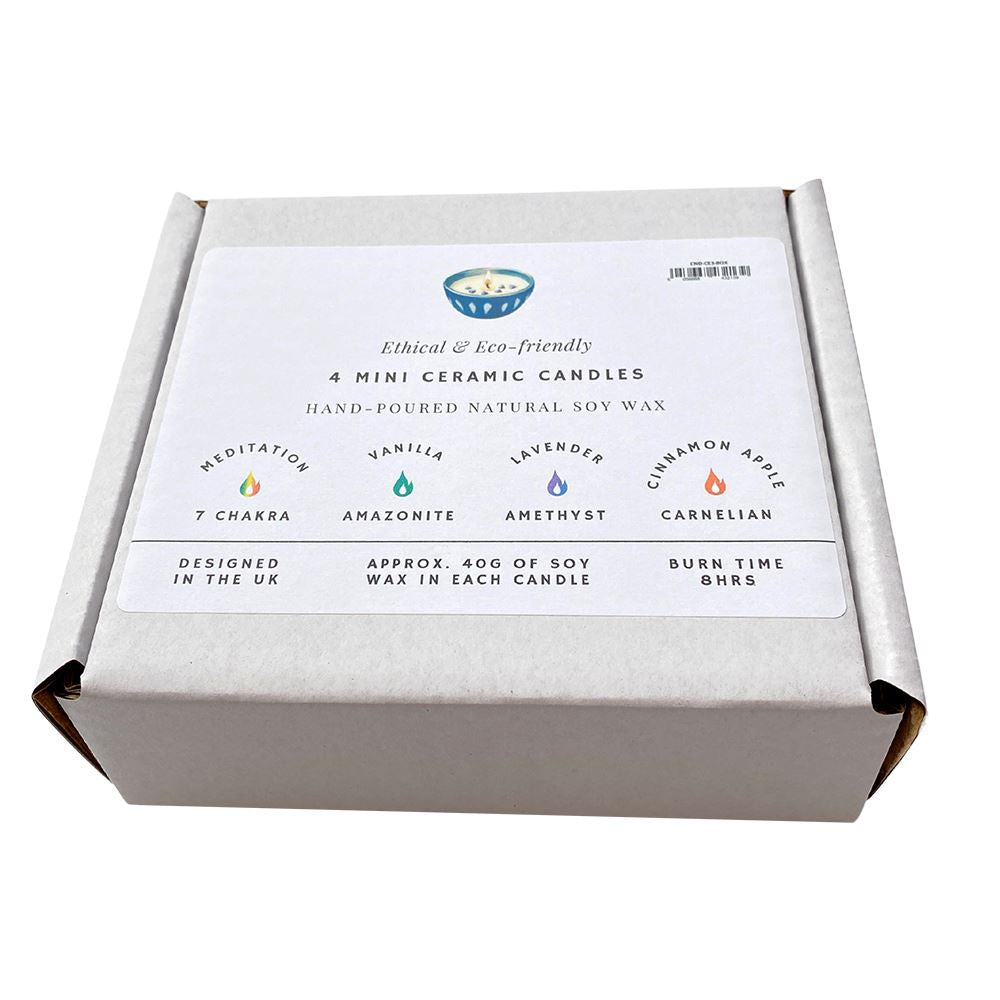 4 Mini Ceramic Bowl Candles