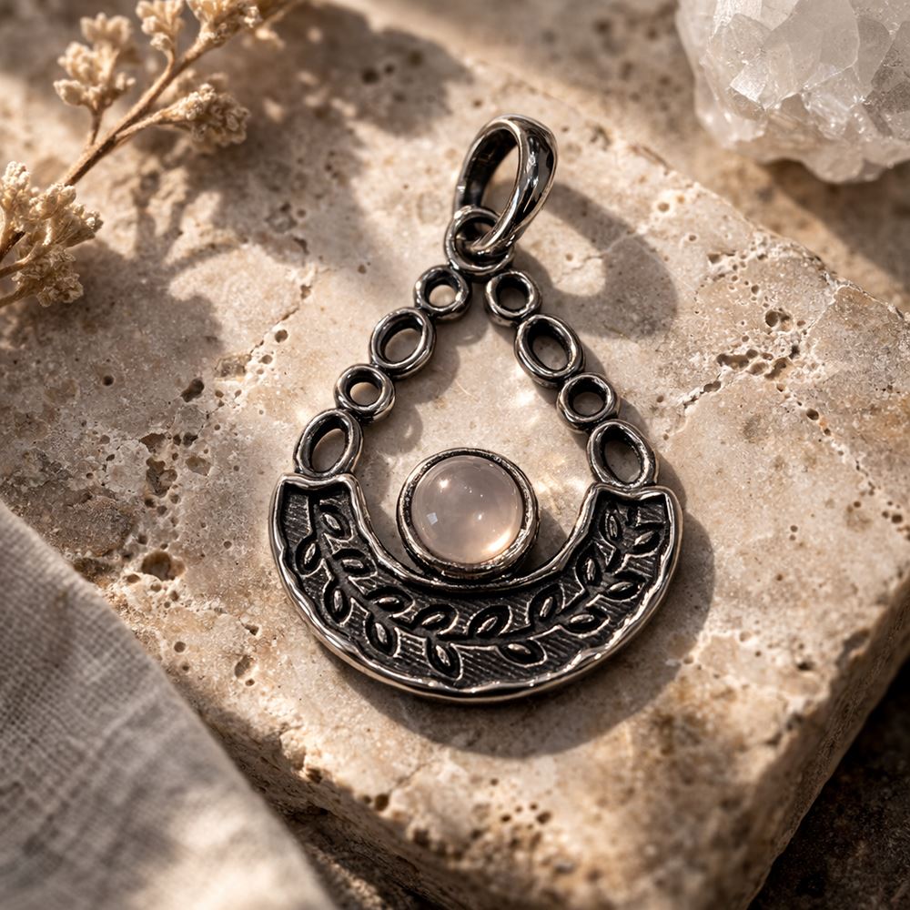 Silver-Plated Pendant (without Chain) (#09), 3x2cm