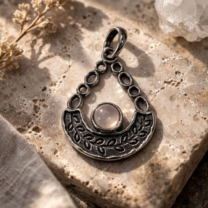 Silver-Plated Pendant (without Chain) (#09), 3x2cm