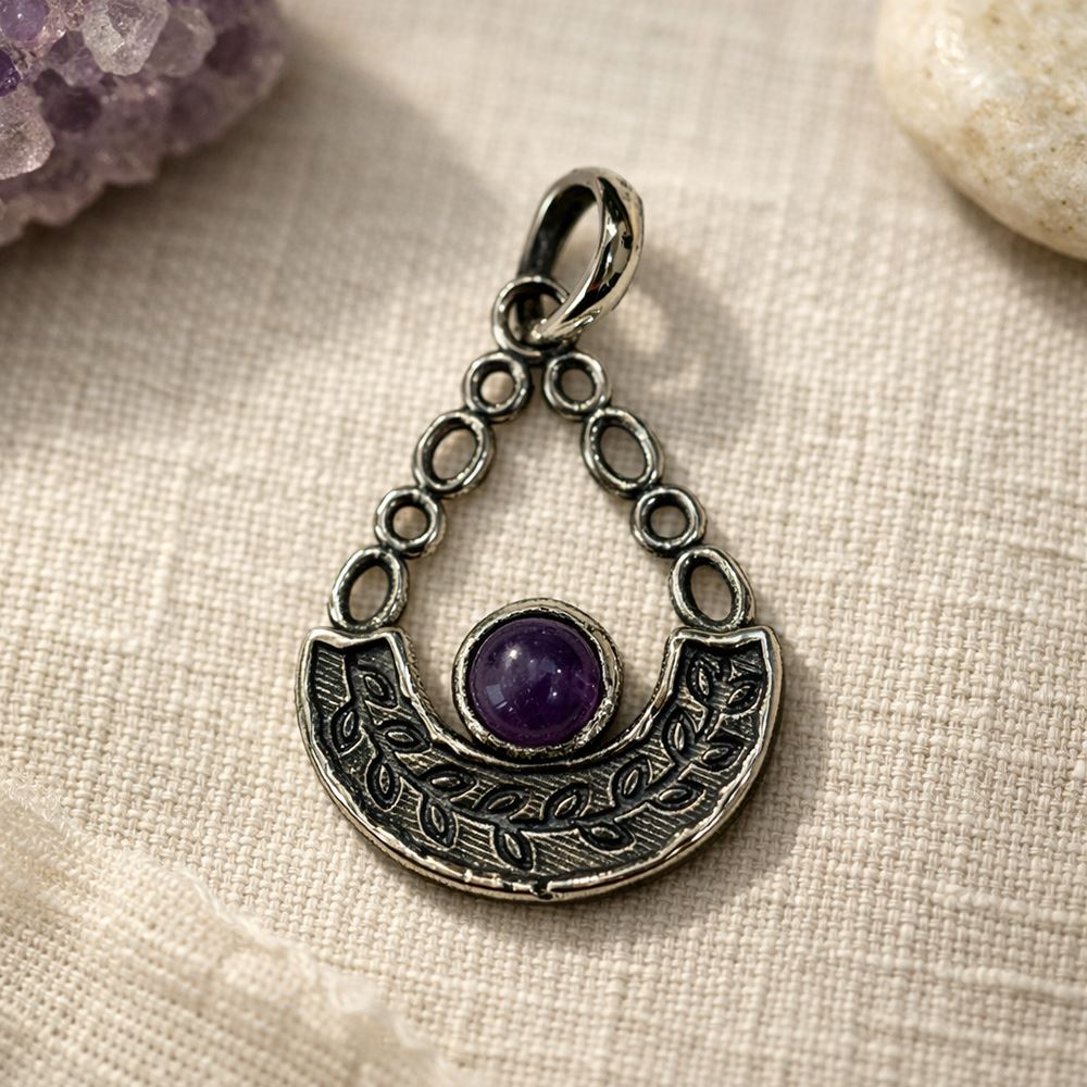 Silver-Plated Pendant (without Chain) (#09), 3x2cm