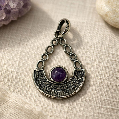 Silver-Plated Pendant (without Chain) (#09), 3x2cm