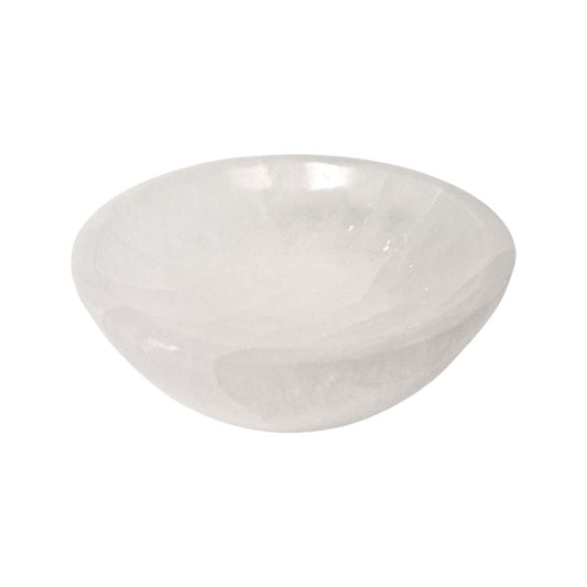 Selenite Bowl, Round, 14x4cm