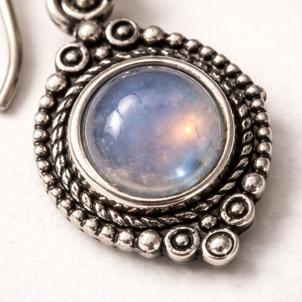 Silver-Plated Hanging Earwire Earrings (#06), 1.5x1cm