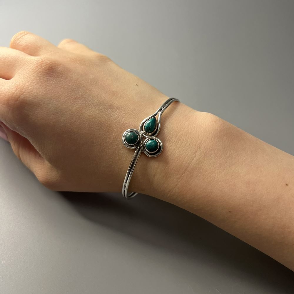 Silver Plated Adjustable Trinity Cuff Bangle - image 30