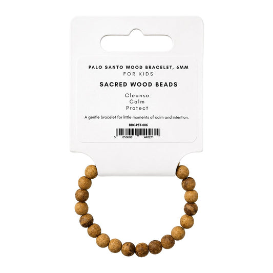 Palo Santo Wood Bracelet for Kids, 6mm Beads