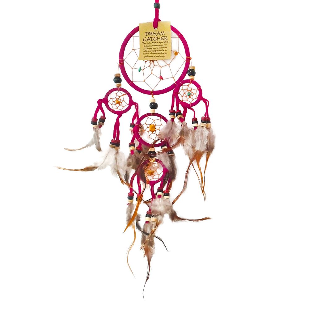 Dream Catcher, Beaded, 9cm, 4 Smaller Rings