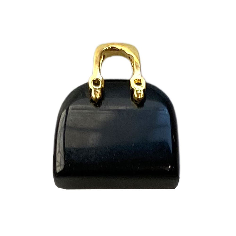 Mini Crystal Handbags, 2-2.5cm, Black Obsidian