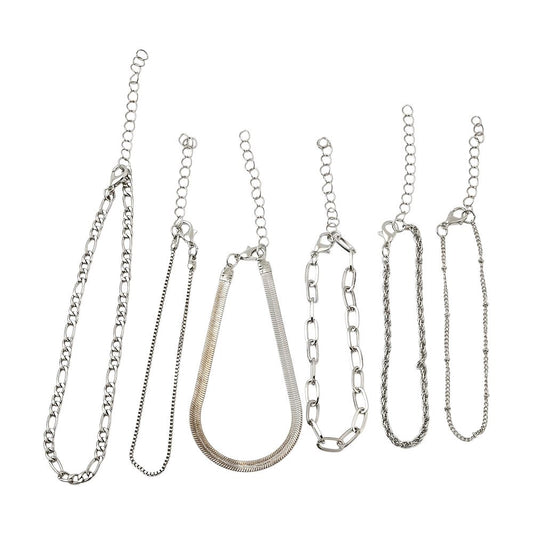 Platinum-Tone Chain Bracelet Collection, 6 Styles