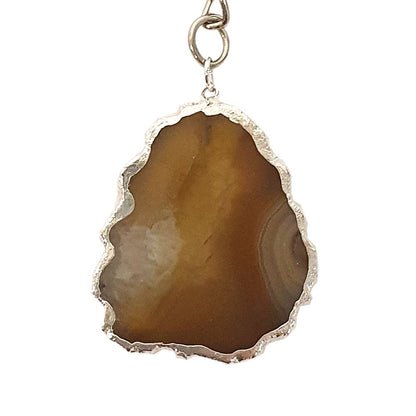 Agate Slice Keychain