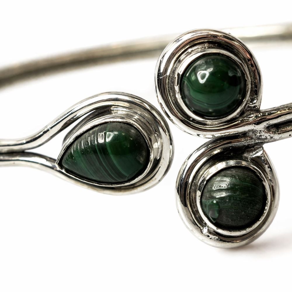 Silver Plated Adjustable Trinity Cuff Bangle - image 16