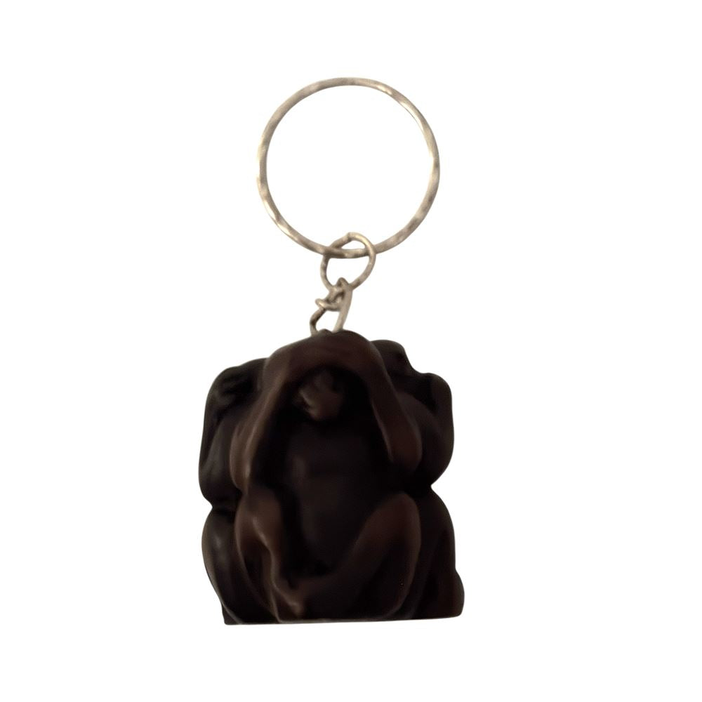 Wooden Keychain, Three Wise Monkeys, Assorted Design