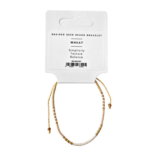 Braided Seed Beads Bracelet, Wheat