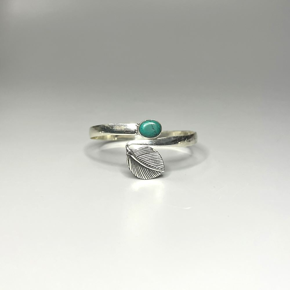 Silver-Plated Adjustable Leaf Cuff Bangle - image 17