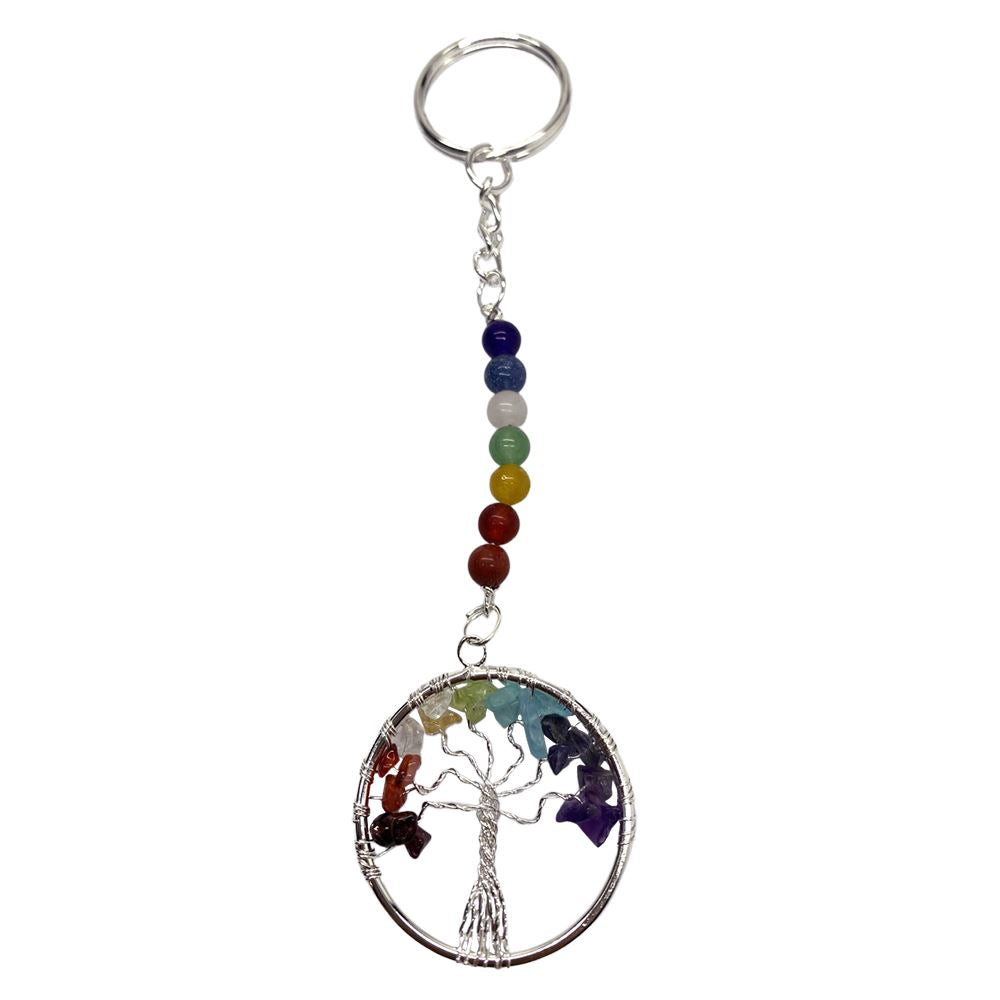 7 Chakra Tree of Life Keychain, 15x3cm