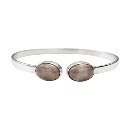 Silver-Plated Adjustable Oval Cuff Bangle - image 11