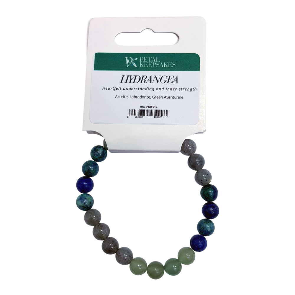 Petal Keepsakes Gemstone Bracelet, Hydrangea - Wholesale UK - Global 1st