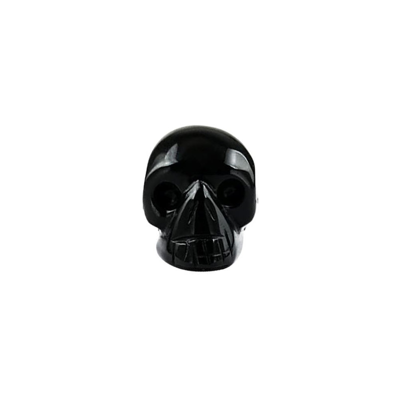 Crystal Skull Head, 2cm, Black Obsidian
