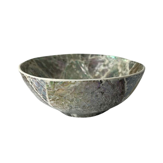 Capiz Inlay Bowl,Silver, 10-11cm