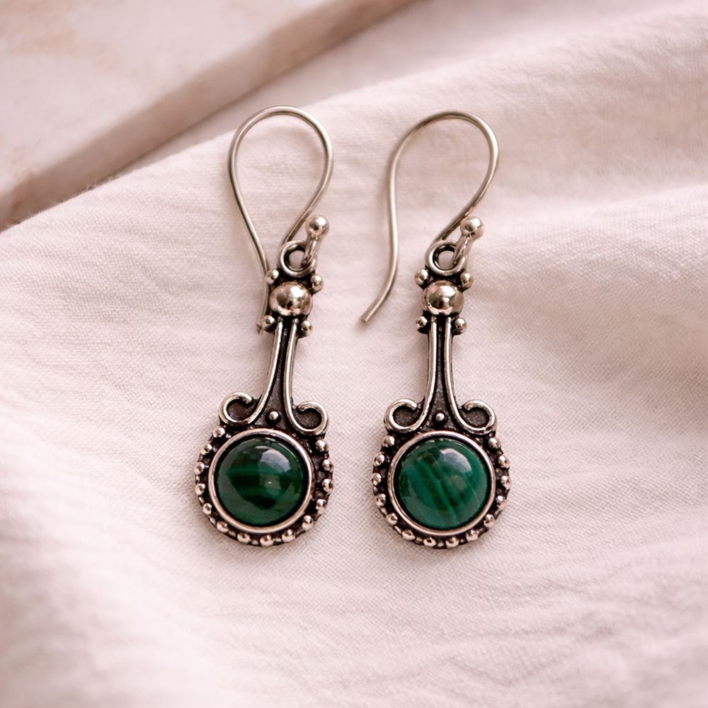 Silver-Plated Hanging Earwire Earrings (#03), 3x1cm