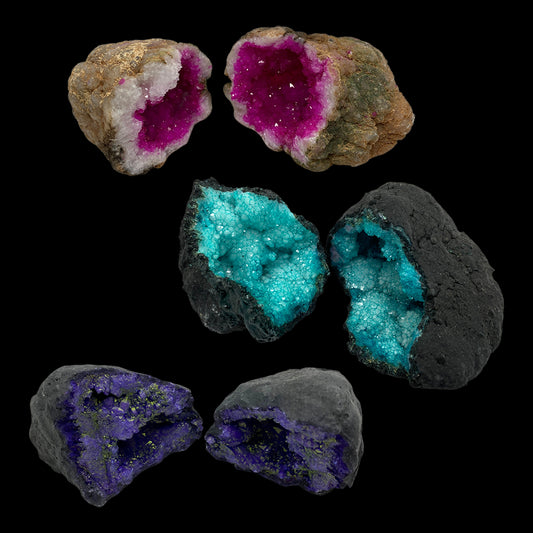 Assorted Dyed Geode Pair, 9x7cm