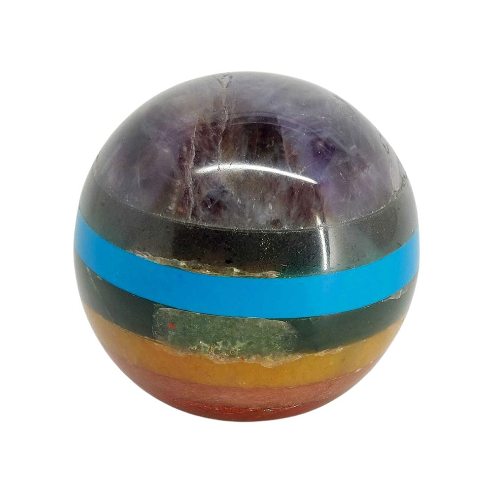 7 Chakra Bonded Sphere Ball, 5cm