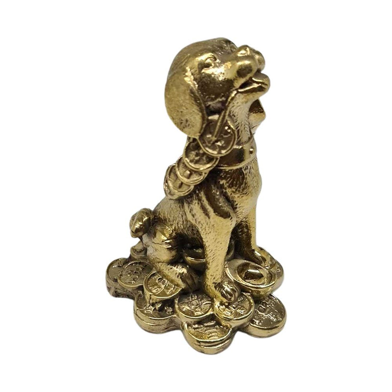 Brass Figurines, Shiny Finish, Dog