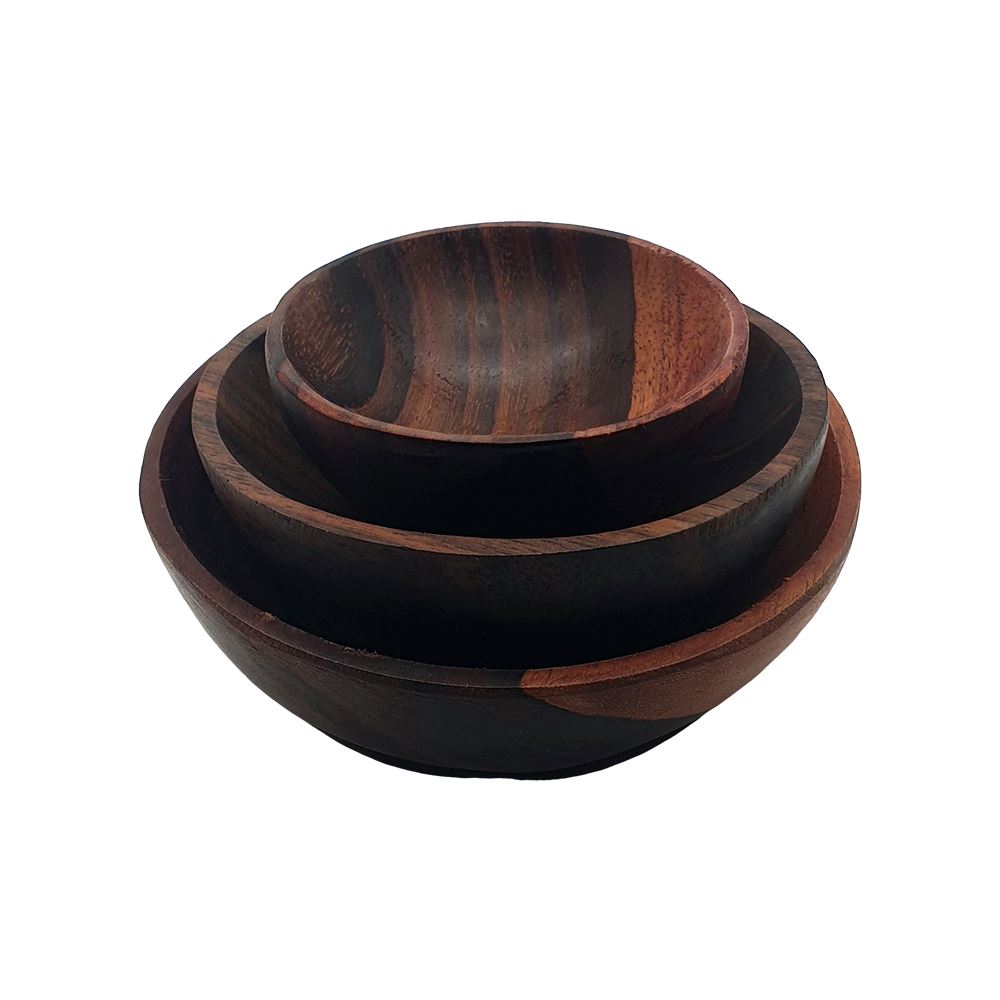 Sono Wood Dipping Bowl Set, 10/8/6cm
