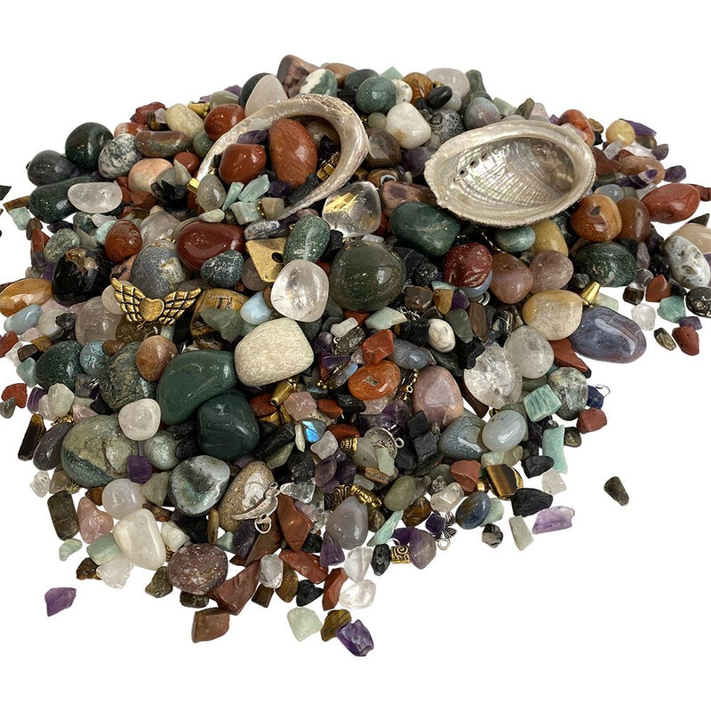 Crystal Confetti, 1kg, with 2 Abalone Shells