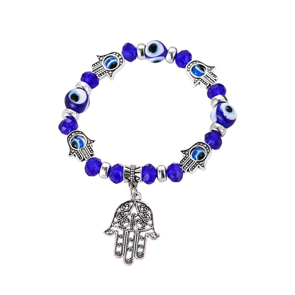 Evil Eye & Hamsa Bracelet, Blue