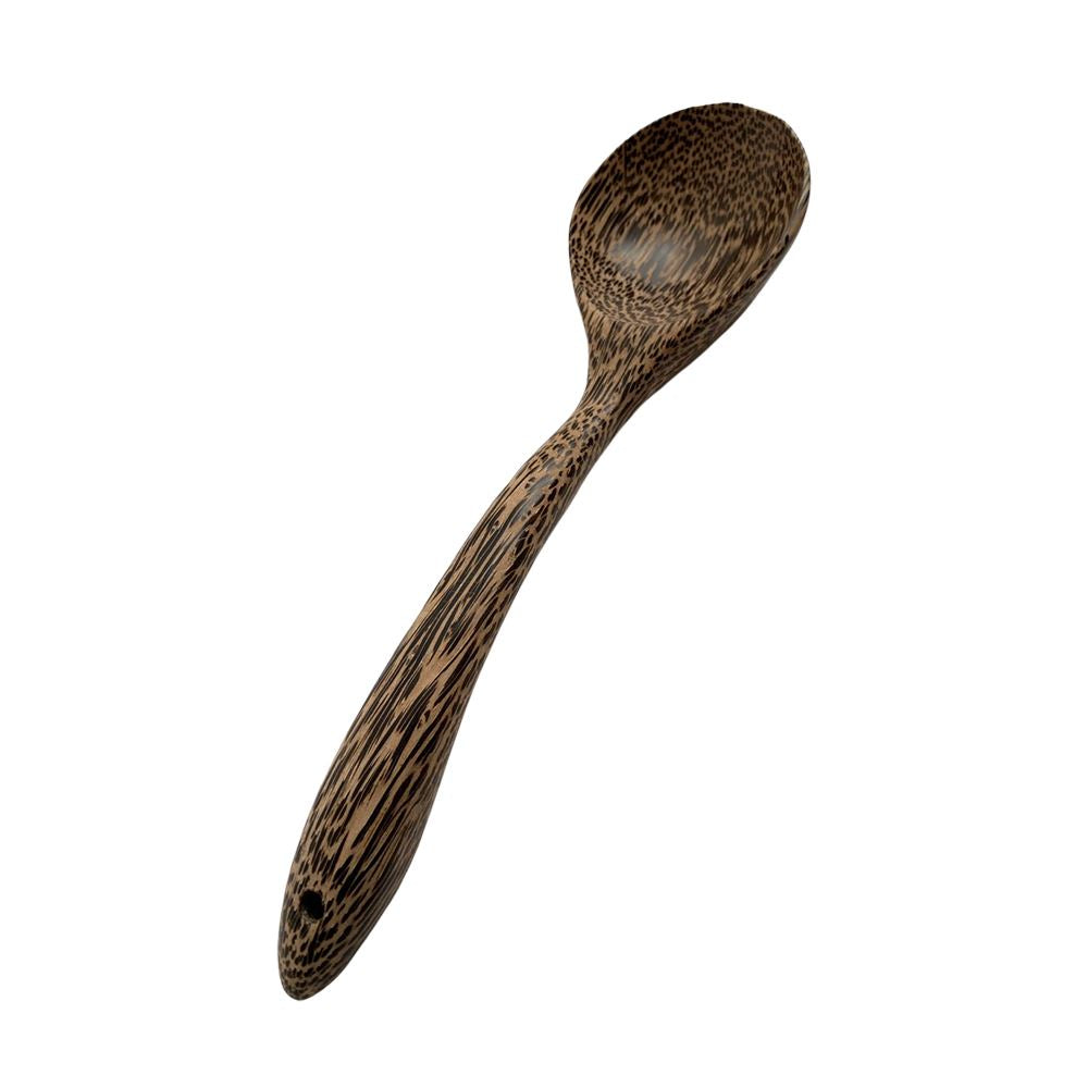 Curved Serving Spoon, Coconut Wood, 28x7cm