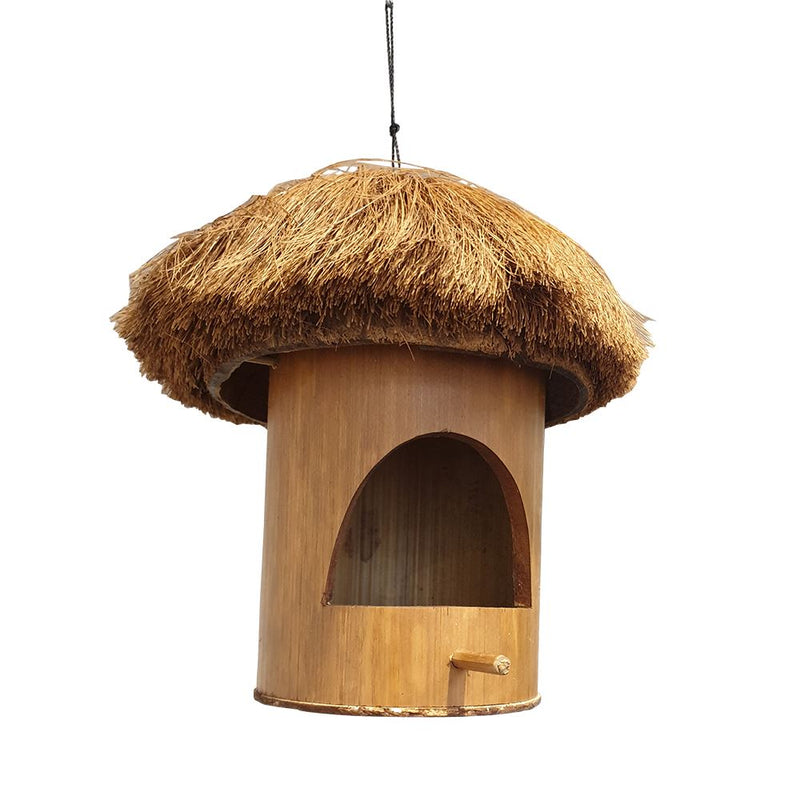 Bird Feeder/House, Bamboo (HOUSE & Coconut, 30cm