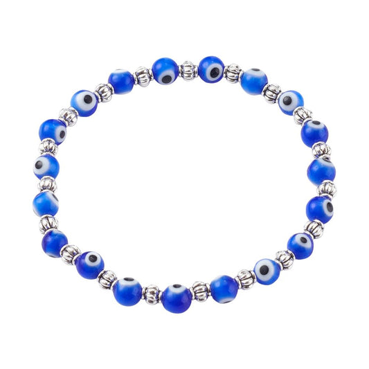 Evil Eye Beaded Stretch Bracelet