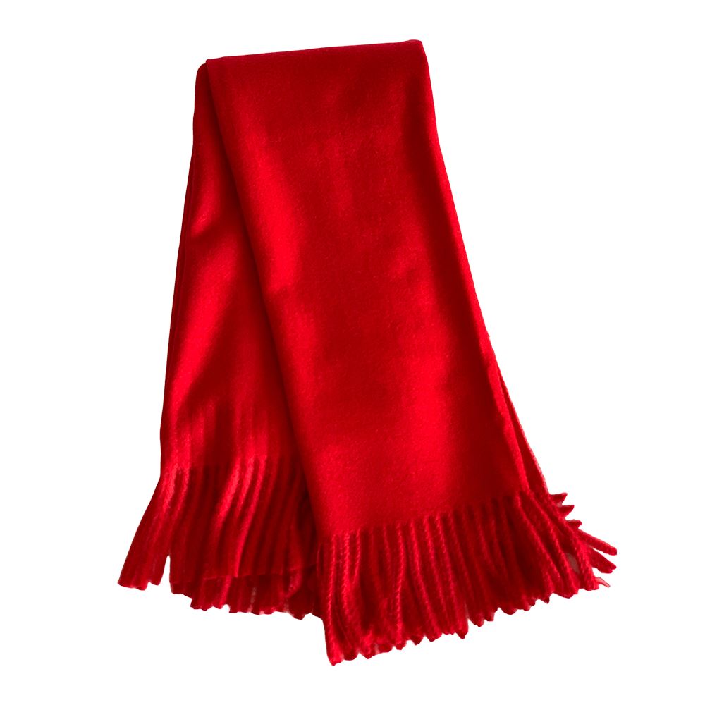 Cashmere Scarf, Plain Red