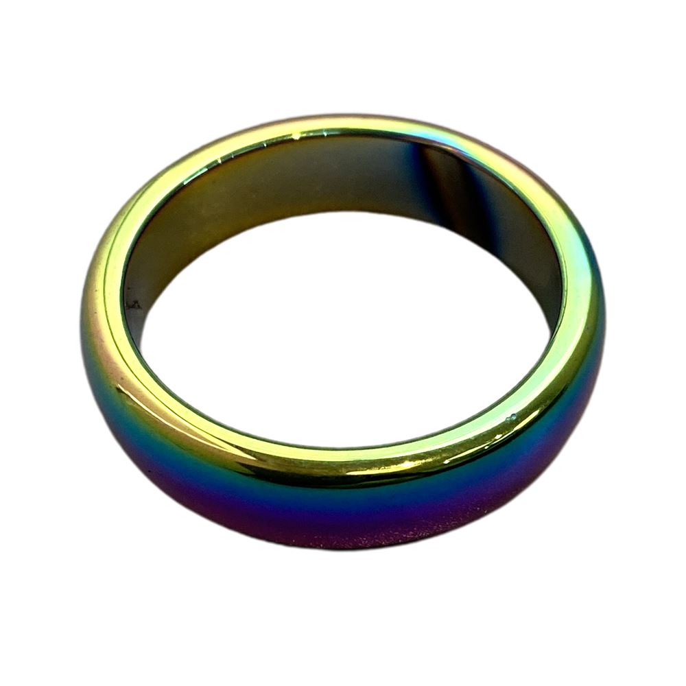 Aura Hematite Curved Ring