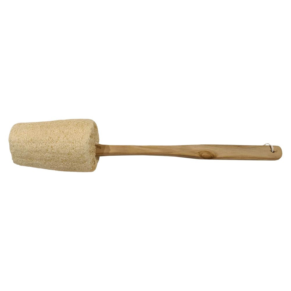 Large Loofah with Wooden Handle
