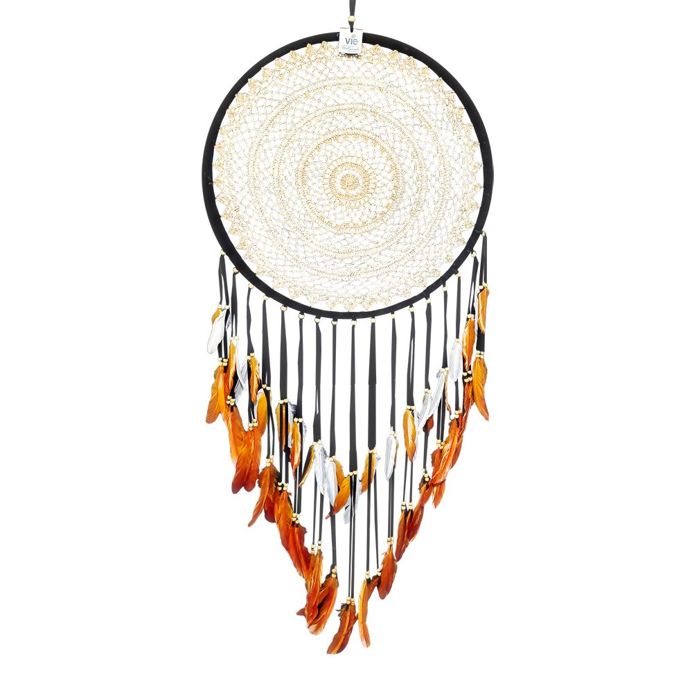 Giant Dream Catcher, Black and Orange